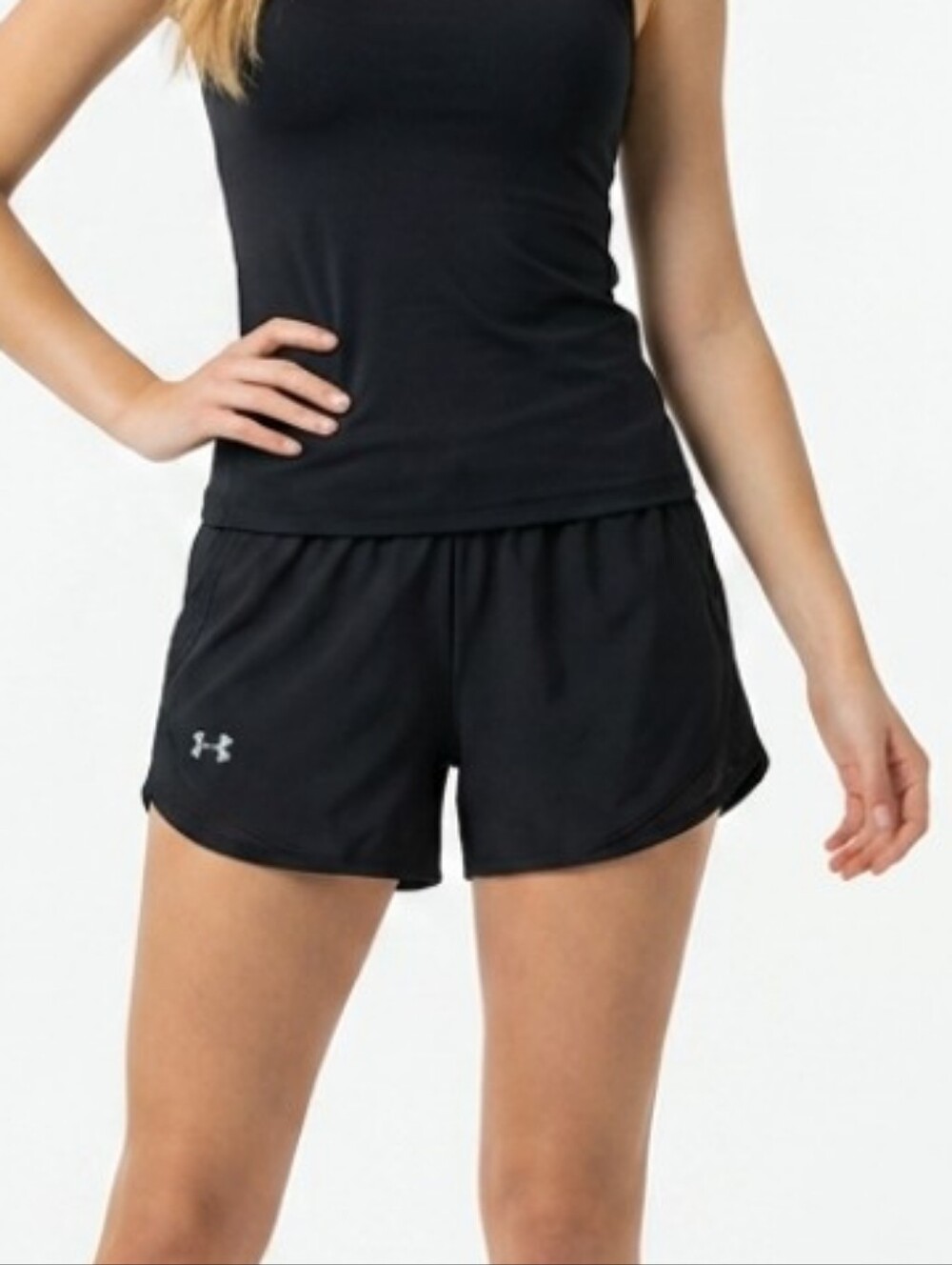 Under Armour Black Women's Running Shorts with Logo Women's Size Small